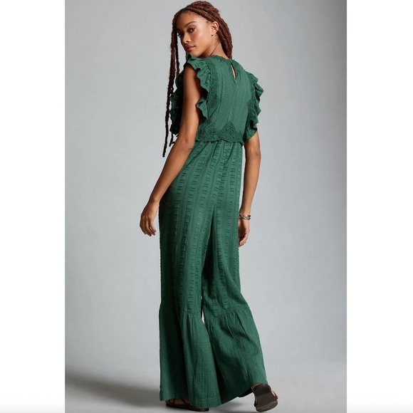 Anthropologie Embroidered Flounce Jumpsuit - Picture 2 of 5